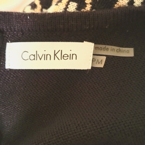 VINTAGE Women's Calvin Klein Sleeveless Knit Dress sz Medium Petite - Picture 9 of 10